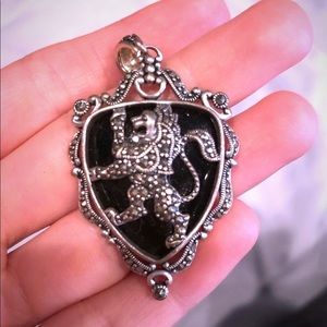 Lion shield pendant